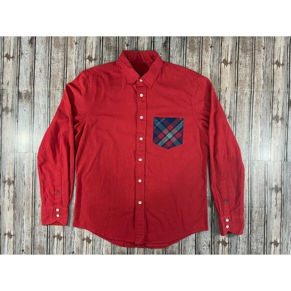 RAG & BONE tailored workwear Shirt size M color Red NWOT - Picture 1 of 7